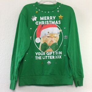 Men Mad Engine Christmas Sweater Size S